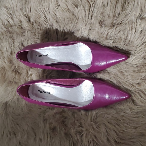 SPRING Light Purple Leather-Like Patent Heels- Size Euro 38 - Picture 3 of 16